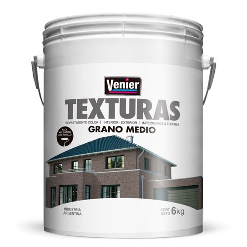 Revest Text Gr.Med Gris Humo 6Kg Venier
