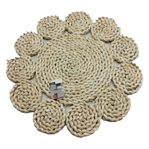 Individual Yute Blanco Circulos 38 Cm Fary Home