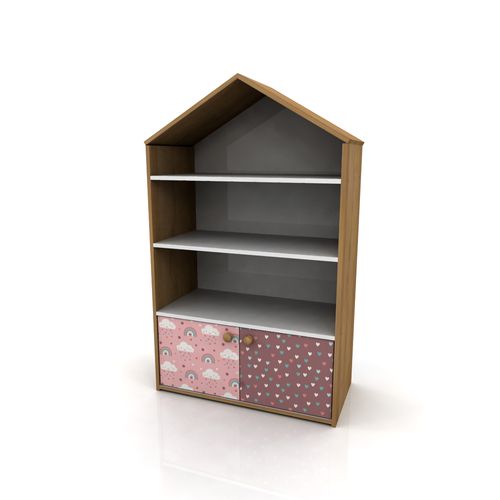 Biblioteca Casita Princesas 2P 75X36X123 Cm Muebles Gacela