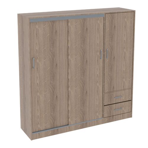 Placard 3 Puertas 183X47X182Cm Roble Denver Fiplasto