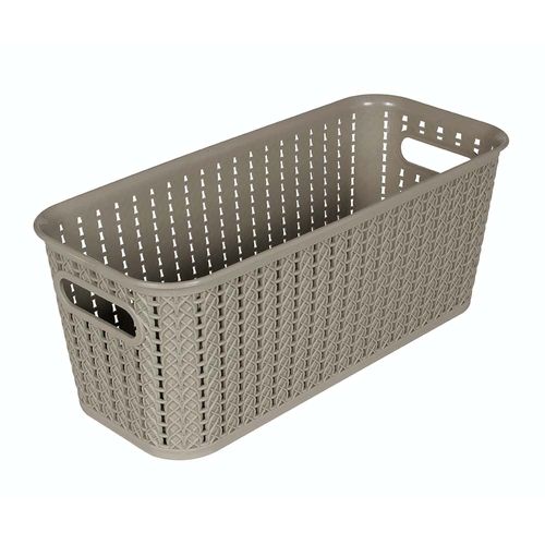 caja organizadora rattan gris 5.5lts