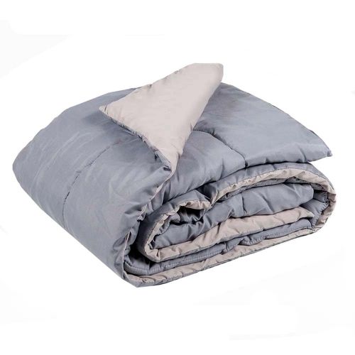 Acolchado 180 Gr Gris Beige 1 1/2 Plaza 150x235 Cm Lantermo