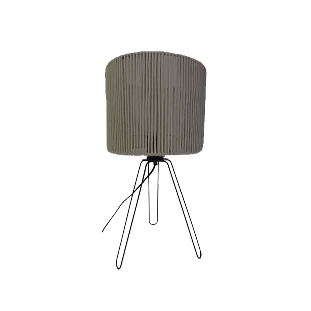 Velador Trípode Con Pantalla Simil Yute 1 Luz E27 Liguen