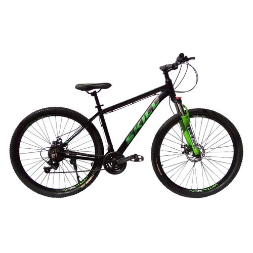 bicicleta r29 aluminio 21v negra-verde Skil