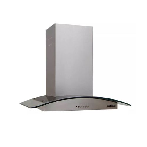 Campana Aspirante  Cristal Curva 600 Inox Con Motor Ecoclima