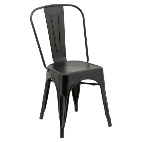 Silla Tolix Metal 45x45x85Cm Negro Mate Kuma Home