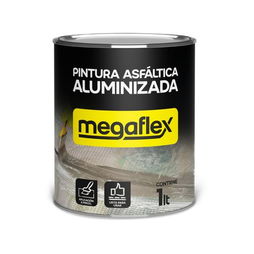 Pintura Asfáltica Aluminizada Premium 1 L Megaflex