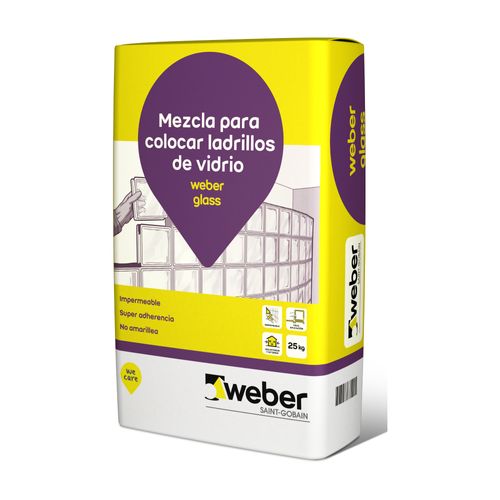 Mortero Ladrillo Vidrio 25 Kg Weber