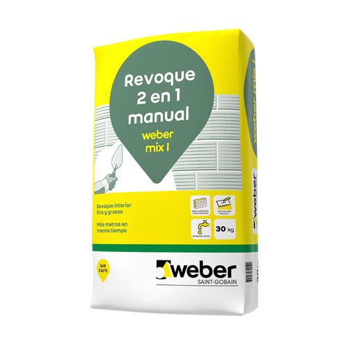 Revoque Interior 2 En 1 Manual 30 Kg Weber