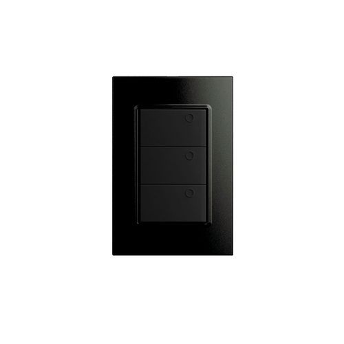 Linea Armada Quadra 3 Interruptores Negro Teclastar