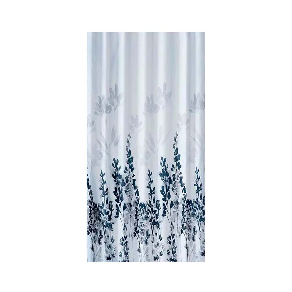 Cortina de Baño Poliéster Blanco/Azul 180x180 Cm Amalfi
