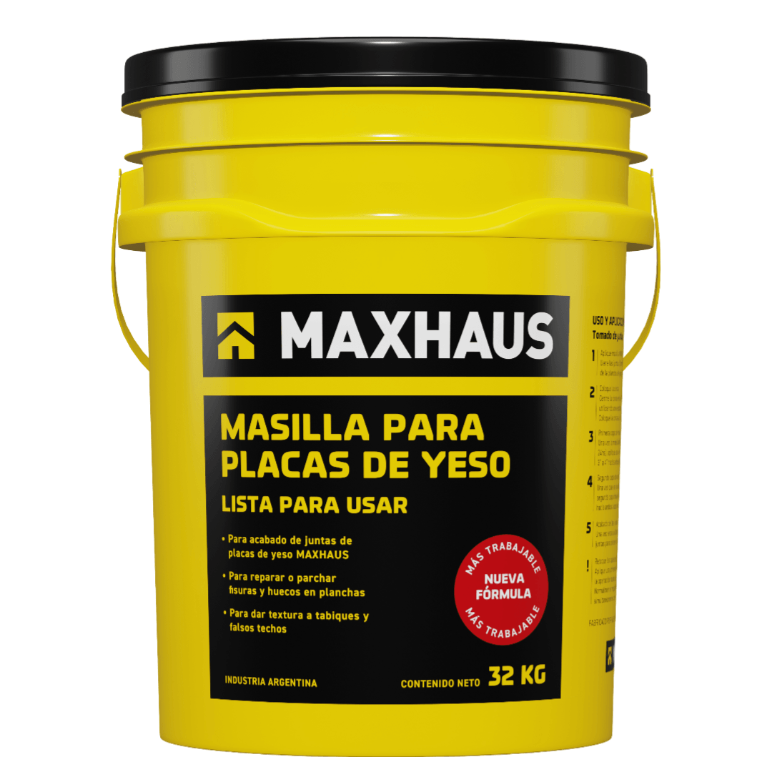 Masilla para Placas de Yeso 32 Kg Maxhaus