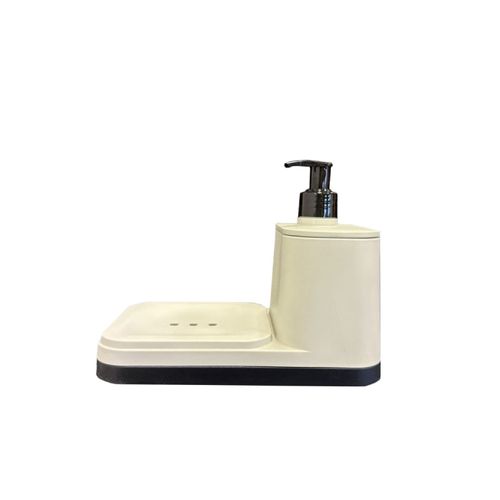 Dosificador Plastico Con Base Beige