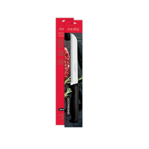 Cuchilla Para Pan Inoxidable + Plastico Negro 7" Simonaggio