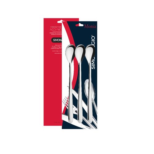 Cuchara Larga Acero Inoxidable X 3 Un Simonaggio