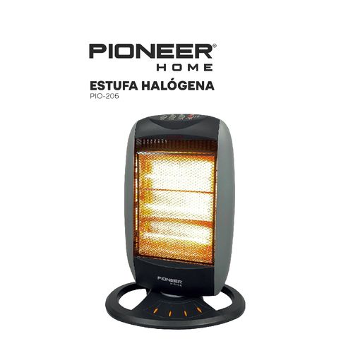 Estufa Halógena 3 Velas 1200W Pioneer