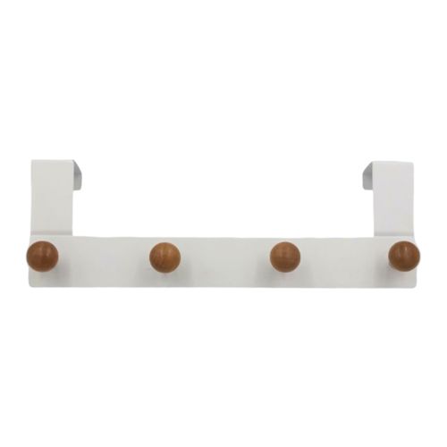 Perchero Para Puerta 4 Ganchos Botón 37x12x7 Cm Suka