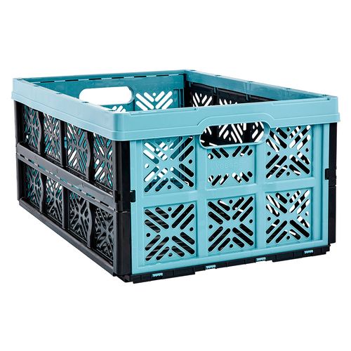 caja plegable plastica 32l celeste