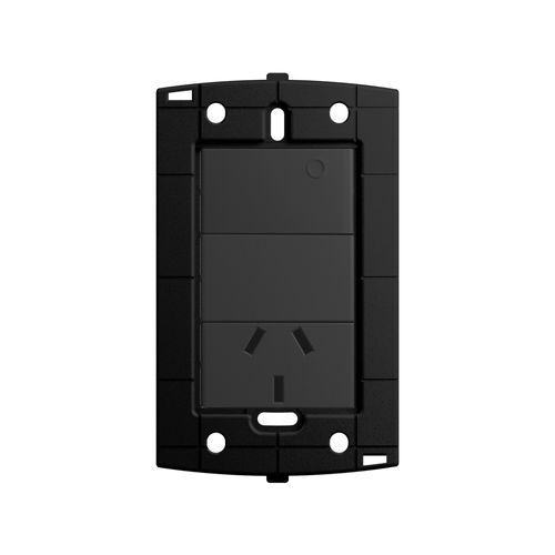 Interruptor 1 Toma 10 A Semiarmado Negro Teclastar