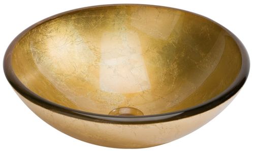 Bacha Pan De Oro Cristal Dorada 42X42X14