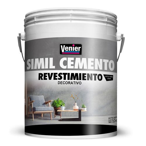 simil cemento deco gris 5.5kg venier