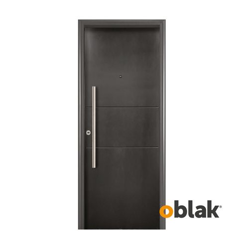 Puerta Exterior Chapa C/Ba M1730G Grafito 80 D Oblak