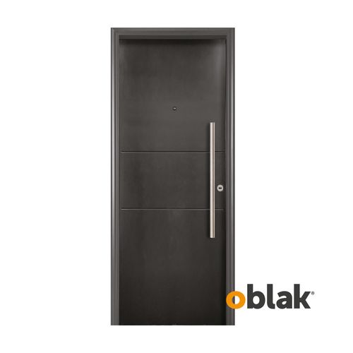 Puerta Exterior Con Chapa Electrocincada Y Poliuretano Inyectado Oblak