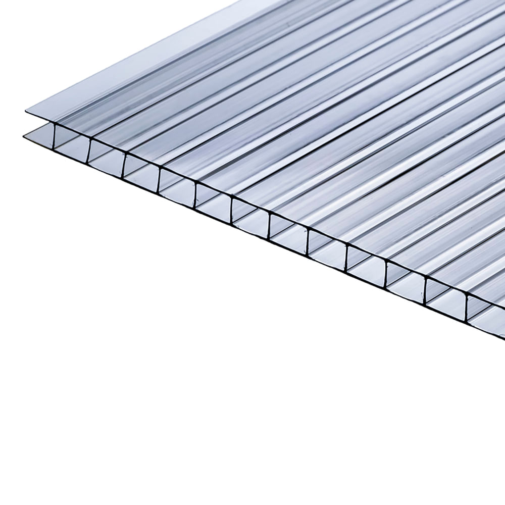 Placa Policarbonato Alveolar 4 Mm 2.10x1.45 Mts Gris