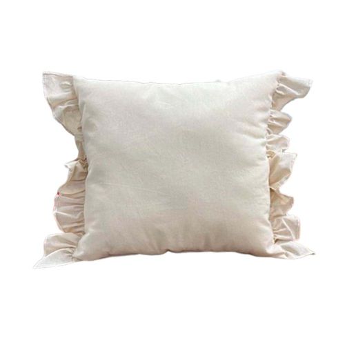 Almohadon 60X60 Tusor Con Volados Liso Kaprimu