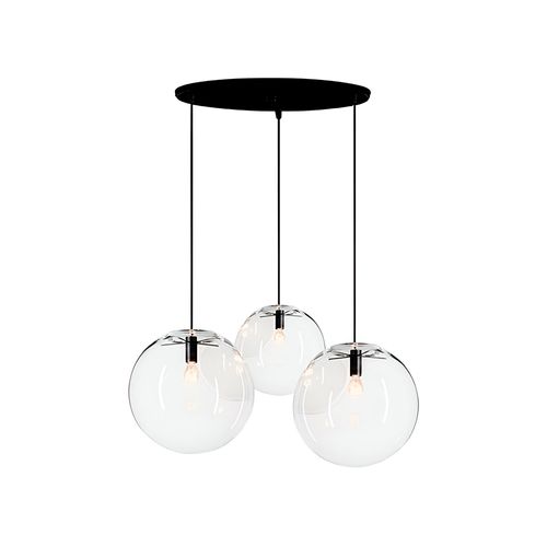 colgante globo transparente 3l e27 negro