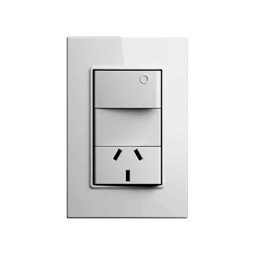 Linea Armada Interno + Toma 10A Quadra Blanco Teclastar