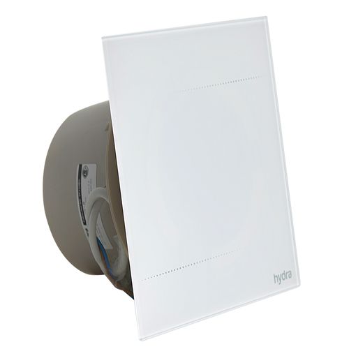 Extractor Baño 100Mm Vidrio Blanco Hydra