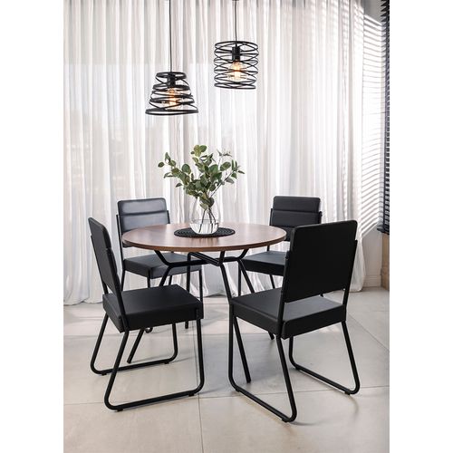 Comedor Austral Madera 4S 100X100X76.5 Cm