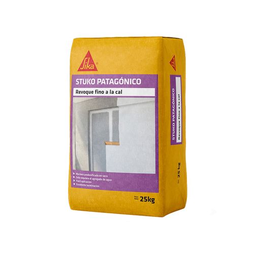 Revoque Interior Fino a La Cal Stuko Patagónico 25 Kg Sika