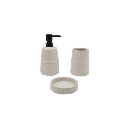 Set accesorios baño neutro 3 piezas Cotidiana