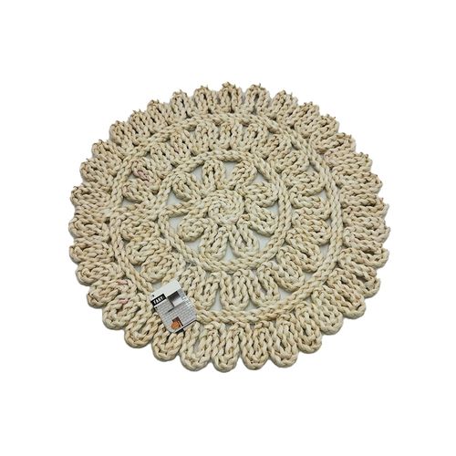 Individual Yute Blanco Flor Grande 38 Cm Fary Home