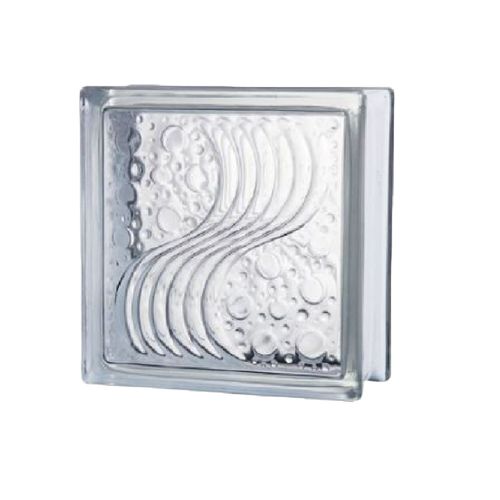 Bloque de Vidrio Sea Wave 19x19x8 cm Baldara