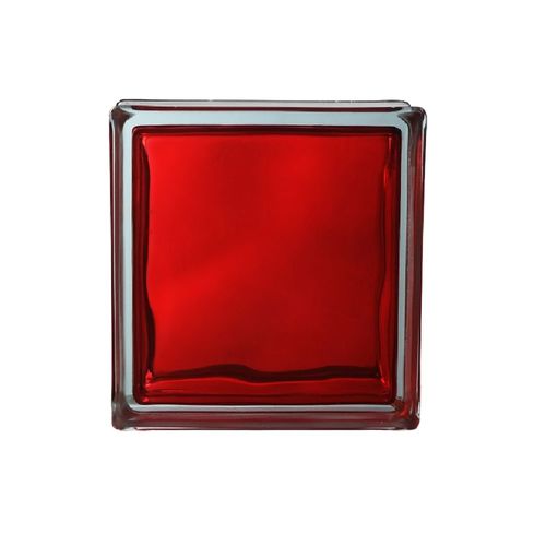 Bloque Vidrio In Colored Red 19x19x8 cm Baldara