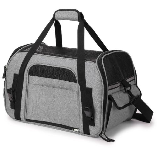 Bolso De Transporte Pet's Fun Cuadrado Azul 43x23x29 Cm