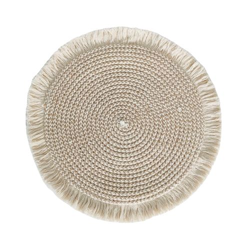 Individual Hilo Con Flecos Yute Crudo 34 Cm Elkas