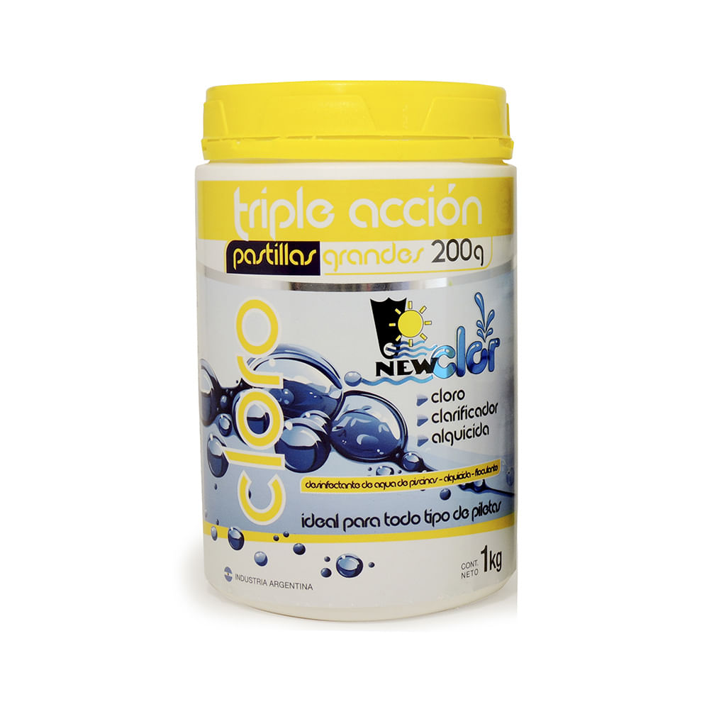 Pastillas para Piscina Triple Acción 1 Kg Newclor