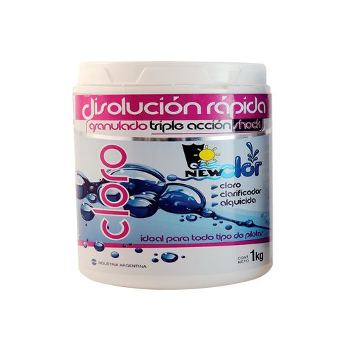Cloro Tripaccion Disolucion Rapida Envasado 1 Kg New Clor