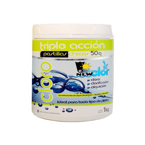 Pastillas Triple Accion 50 Gr x 1 Kg Envasado New Clor