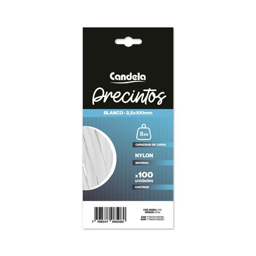 Precinto Blanco 2.5X100 Mm X 100 Un Candela