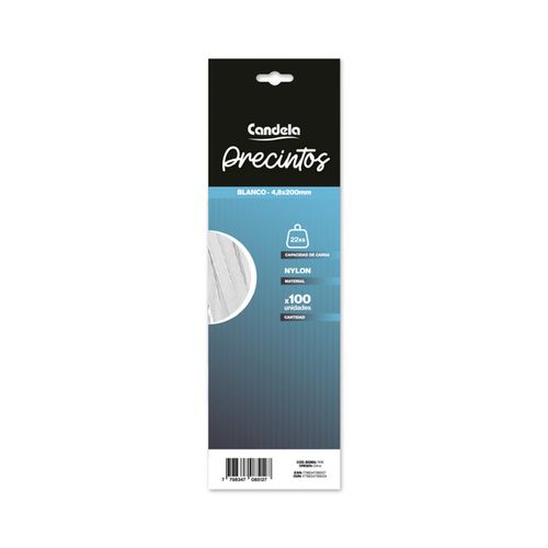 Precinto Blanco 4.8X200 Mm x 100 Un Candela