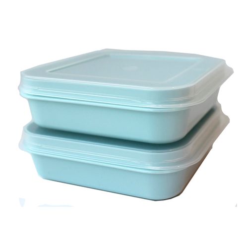 Set X2 Contenedor Rectangular Celeste 0,6 L Buply