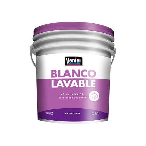 Latex Interior Lavable Blanco 12 Kg Venier