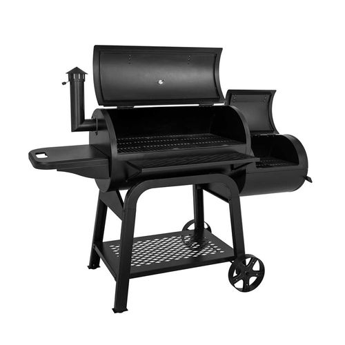 Parrilla a Carbón con Chimenea Negra La Hacienda