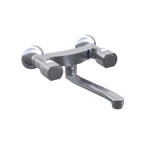Griferia Cocina Pared Exterior Viena Cromo Hidromet