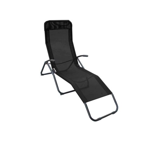 Reposera Glider Acero Textileno Negro